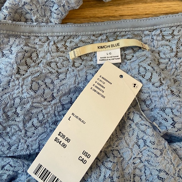 Urban outfitters blue ls mesh top - low neckline - never worn - with tags - Picture 3 of 3